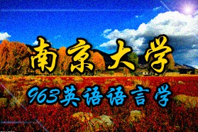 南京大学考研专业课《963英语语言学》一对一辅导
