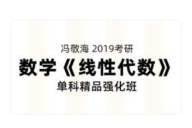 冯敬海2019考研数学《线性代数》单科精品强化班
