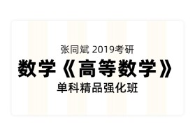 张同斌2019考研数学《高等数学》单科精品强化班