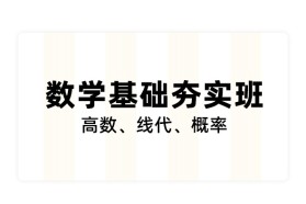 考研数学基础夯实班（高数、线代、概率）